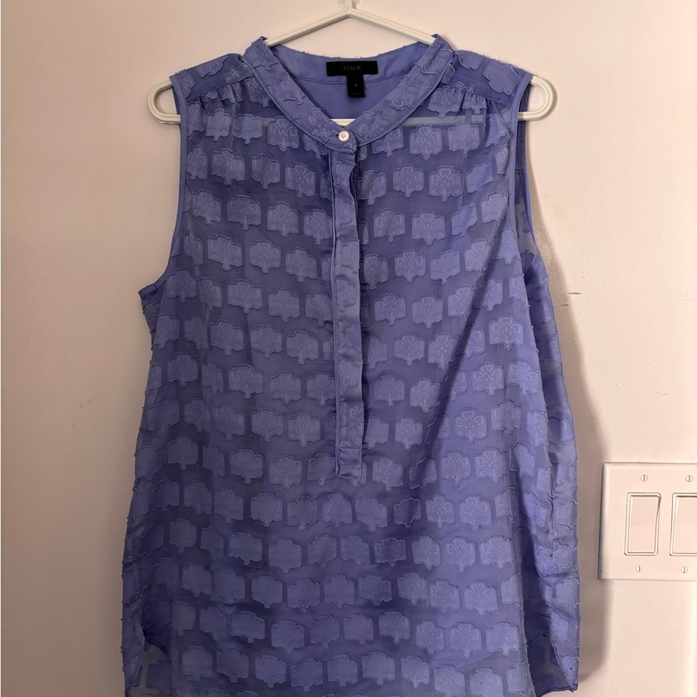 J. Crew Blue Sleeveless Blouse